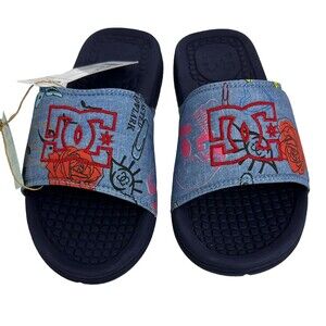 DC Women's Bolsa Slide Sandal, Heather Dark Denim HDD Size 9 New